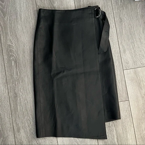 & Other Stories Black Leather Skirt 2 NWT - Picture 6 of 10